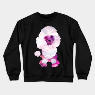 Watercolor Poodle Puppy Digital Art Crewneck Sweatshirt
